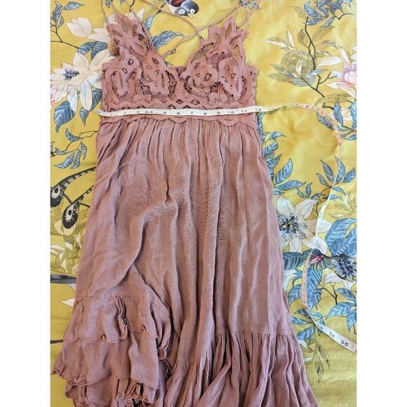 free people Adela pink mini slip dress sz xs - Picture 3 of 5